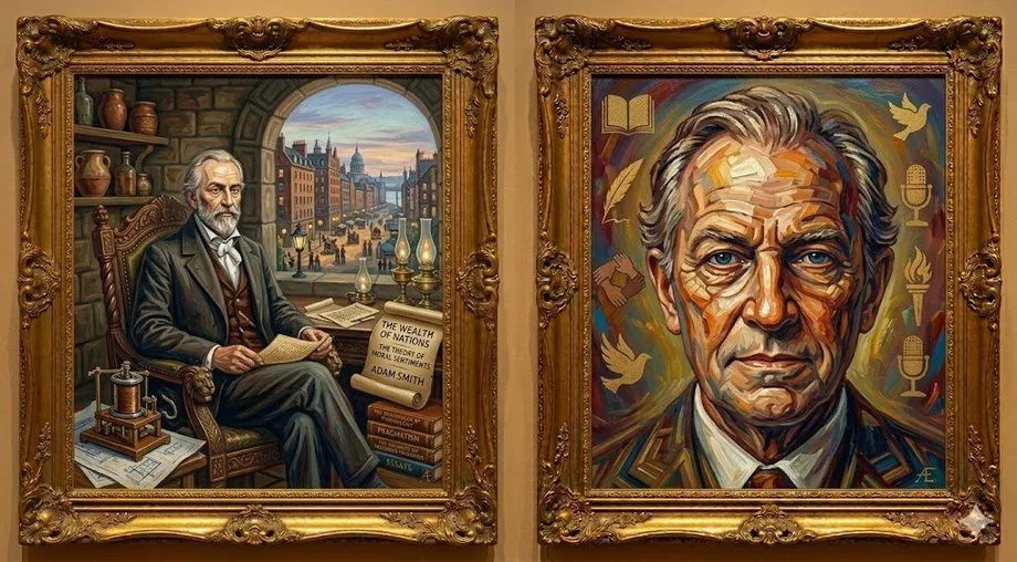 Adam Smith — illustrated portrait