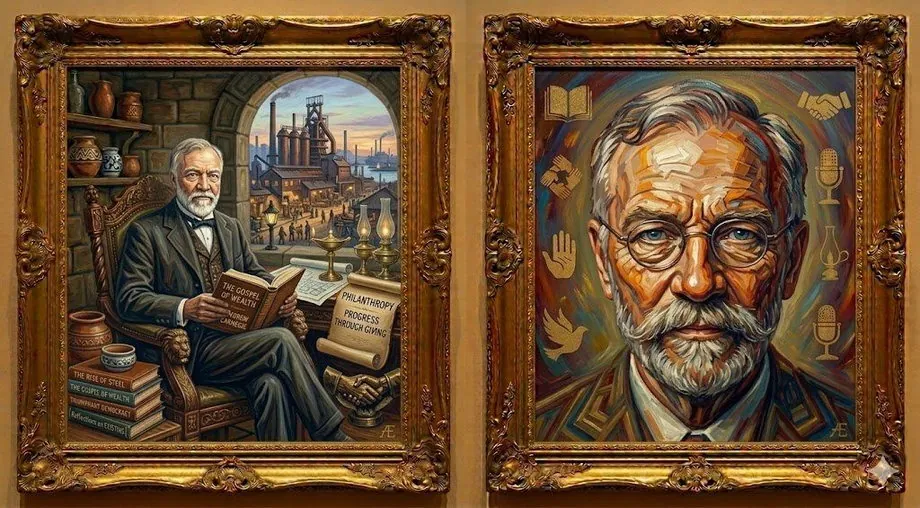 Andrew Carnegie — illustrated portrait