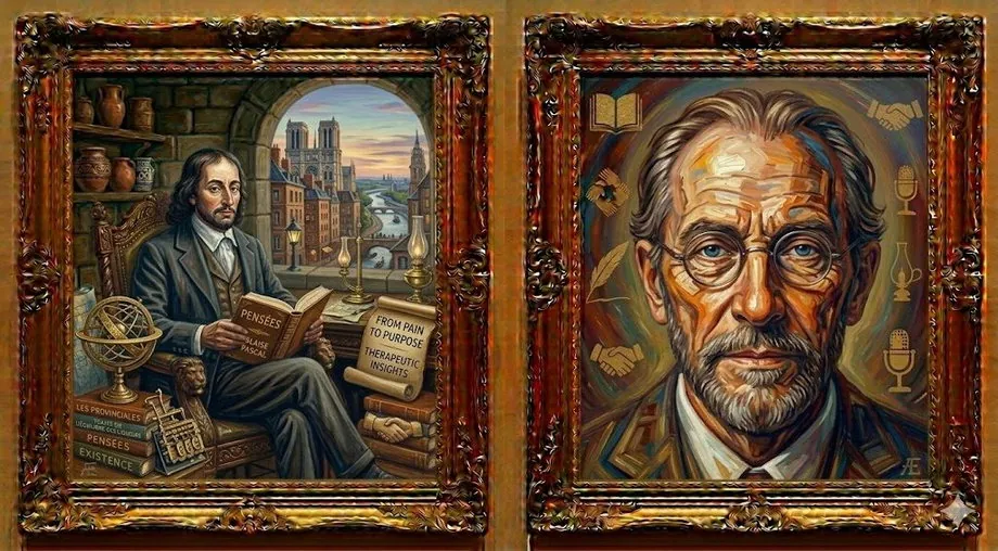Blaise Pascal — illustrated portrait