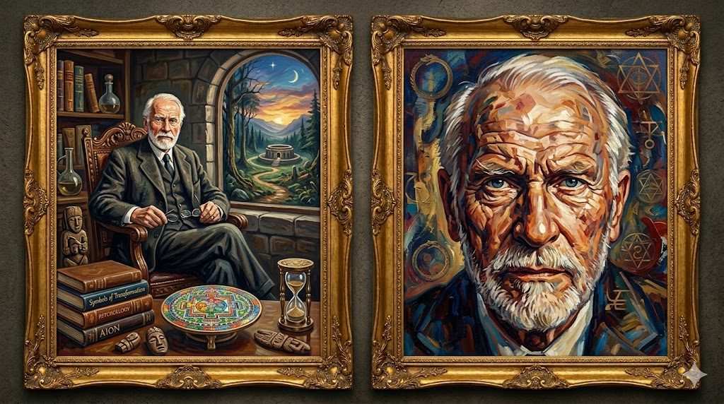 Carl Jung — illustrated portrait
