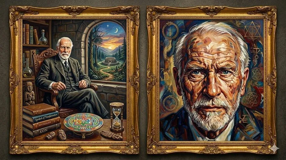 Carl Jung — illustrated portrait