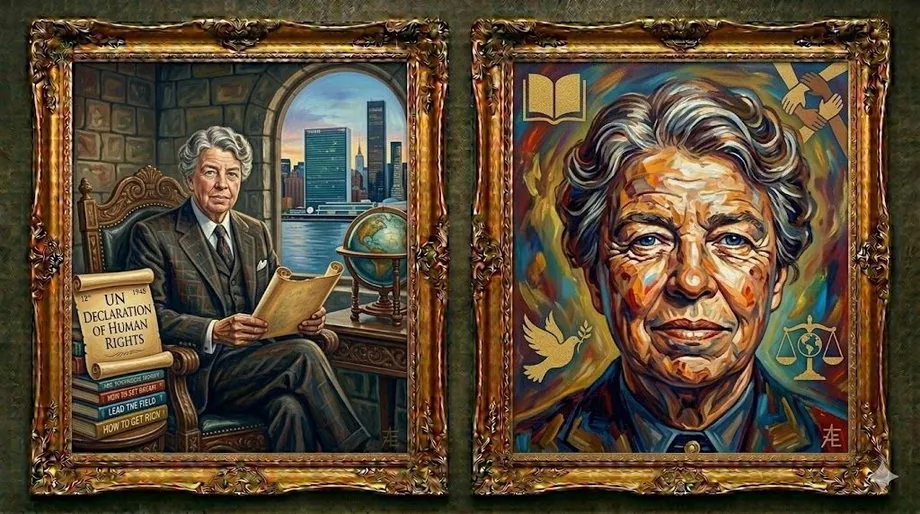 Eleanor Roosevelt — illustrated portrait