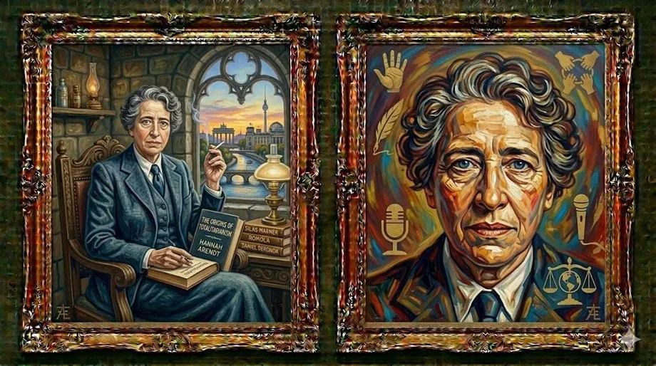 Hannah Arendt — illustrated portrait