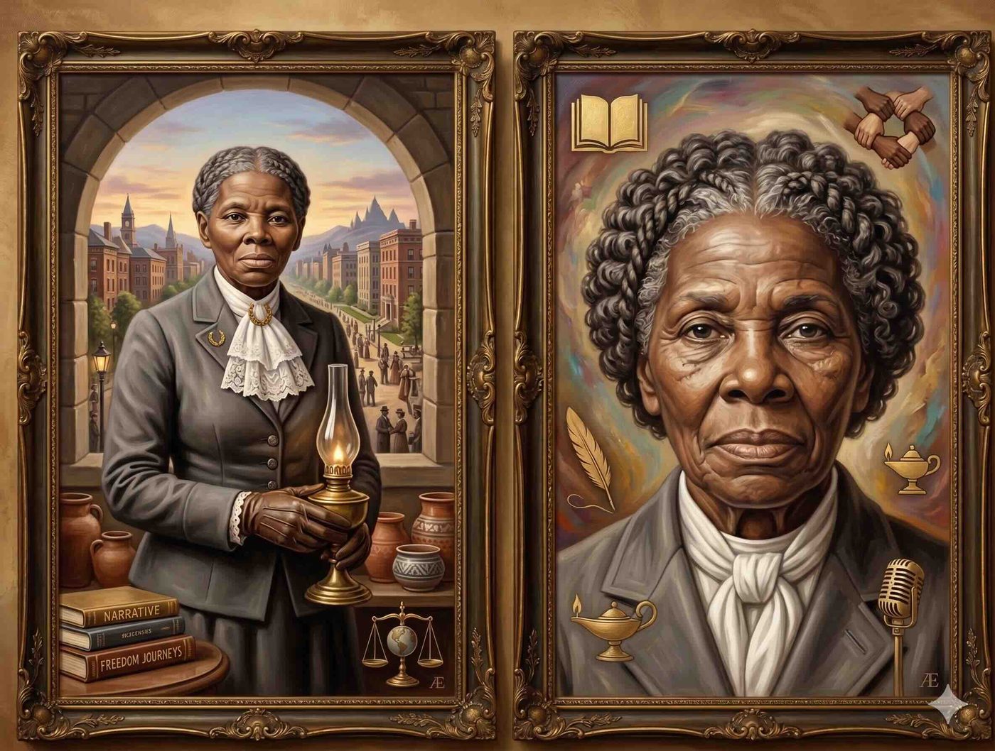Harriet Tubman — illustrated portrait