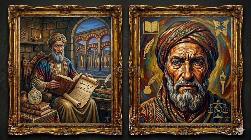 Ibn Rushd (Averroes) — illustrated portrait