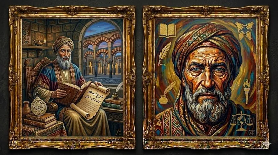Ibn Rushd (Averroes) — illustrated portrait