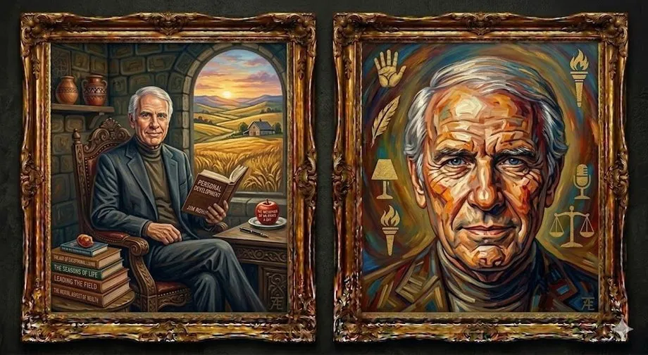 Jim Rohn — illustrated portrait
