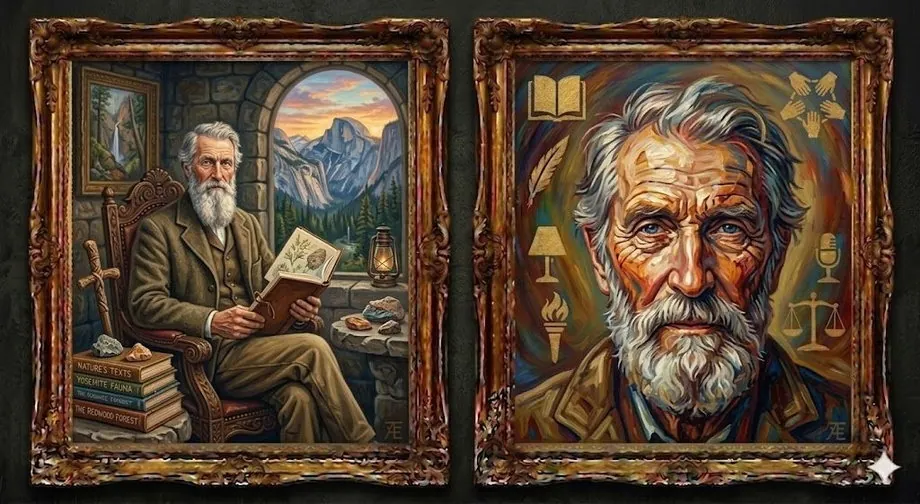 John Muir — illustrated portrait
