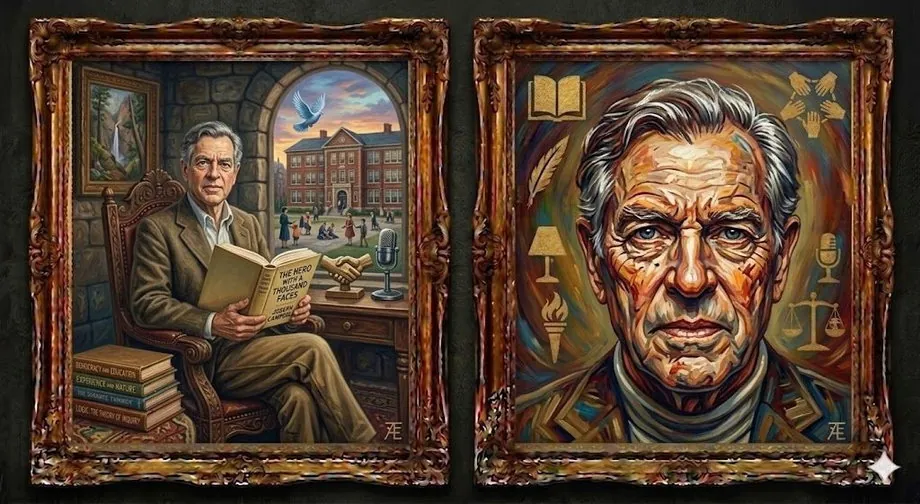Joseph Campbell — illustrated portrait