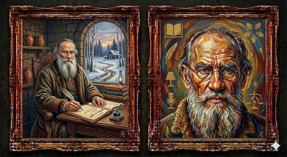 Leo Tolstoy — illustrated portrait