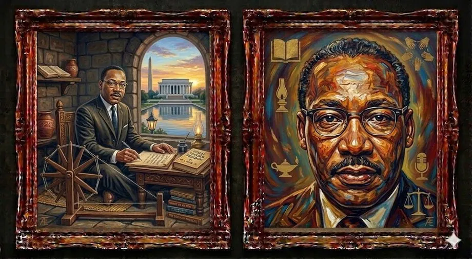 Martin Luther King Jr. — illustrated portrait