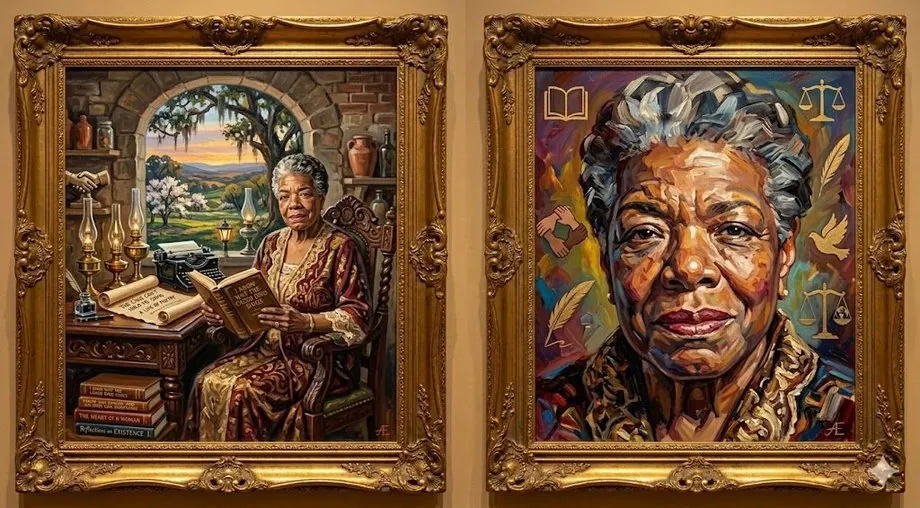 Maya Angelou — illustrated portrait
