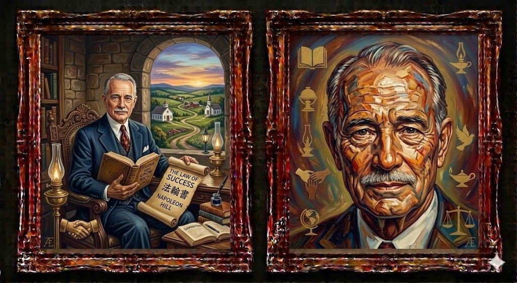 Napoleon Hill — illustrated portrait