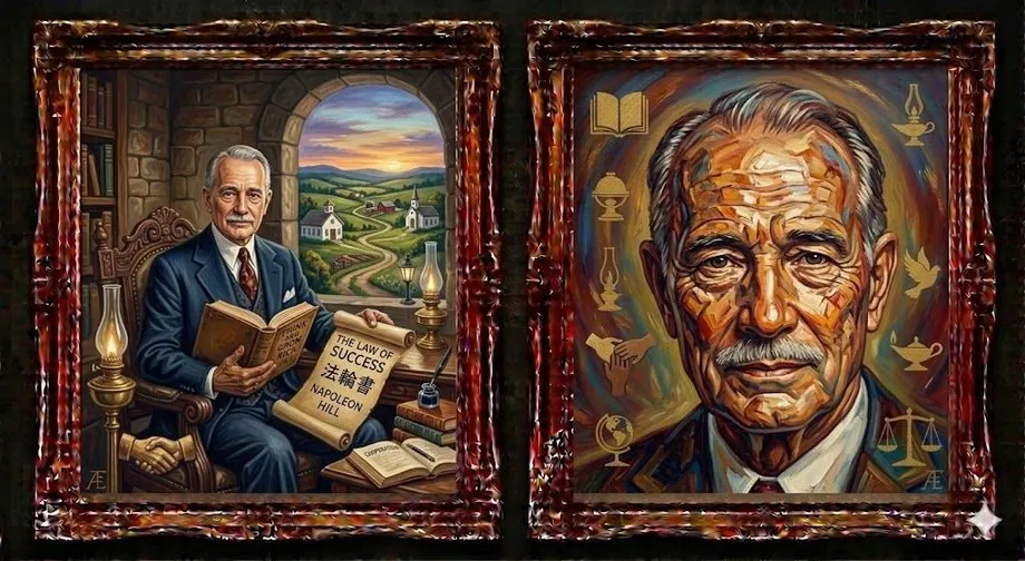 Napoleon Hill — illustrated portrait