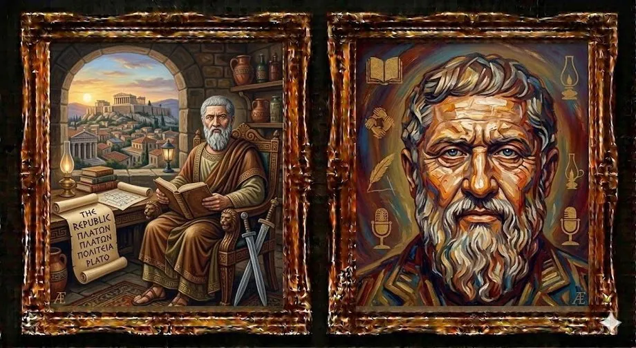 Plato — illustrated portrait