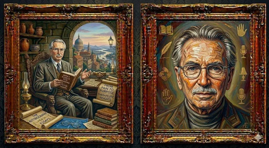 Viktor Frankl — illustrated portrait