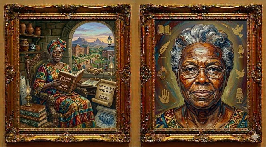 Wangari Maathai — illustrated portrait