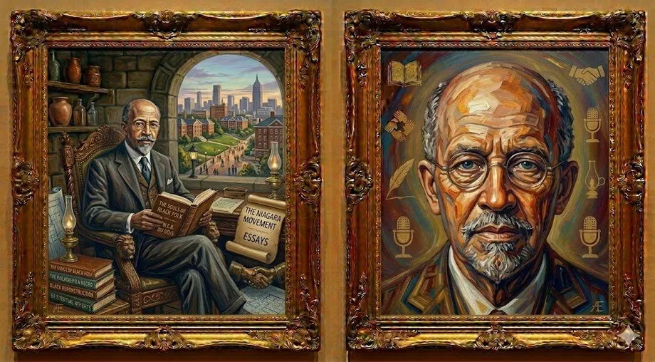 W.E.B. Du Bois — illustrated portrait