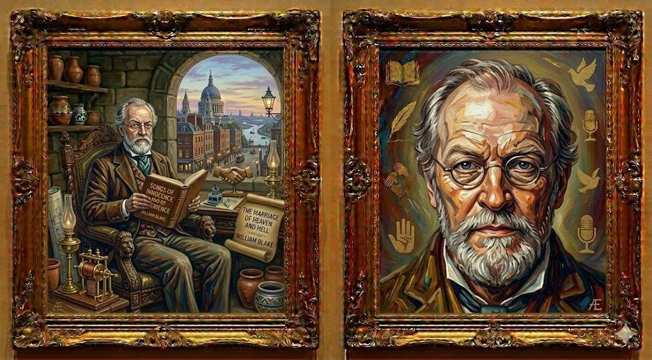 William Blake — illustrated portrait