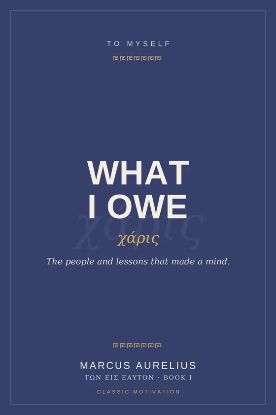 To Myself, Book I cover
