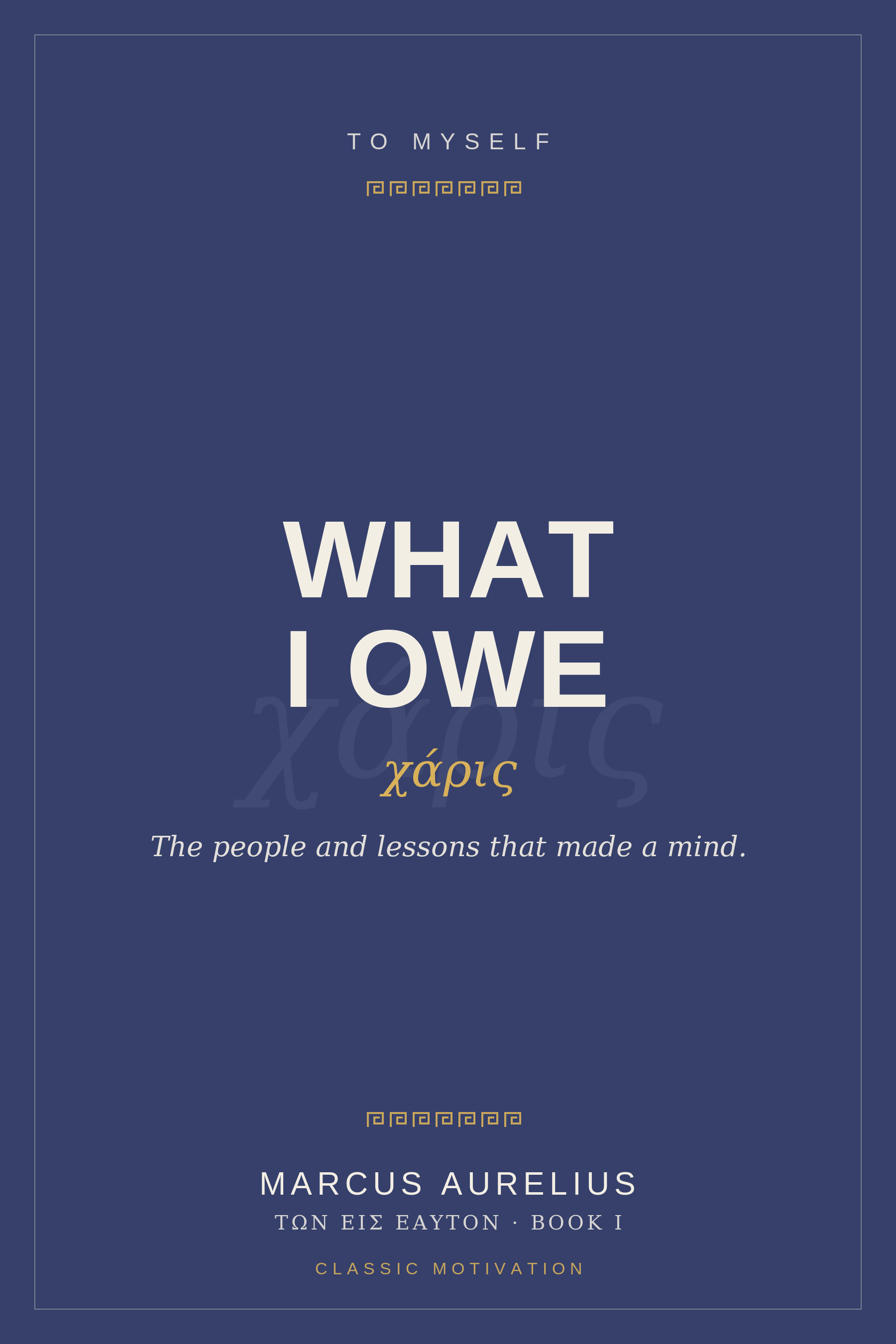 Cover of To Myself, Book I: What I Owe